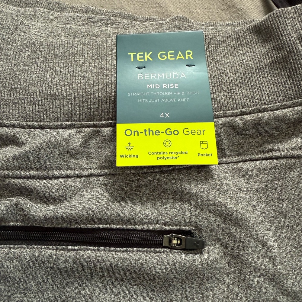 Set of 2 Tek Gear Gray and Black  Bermuda Shorts
